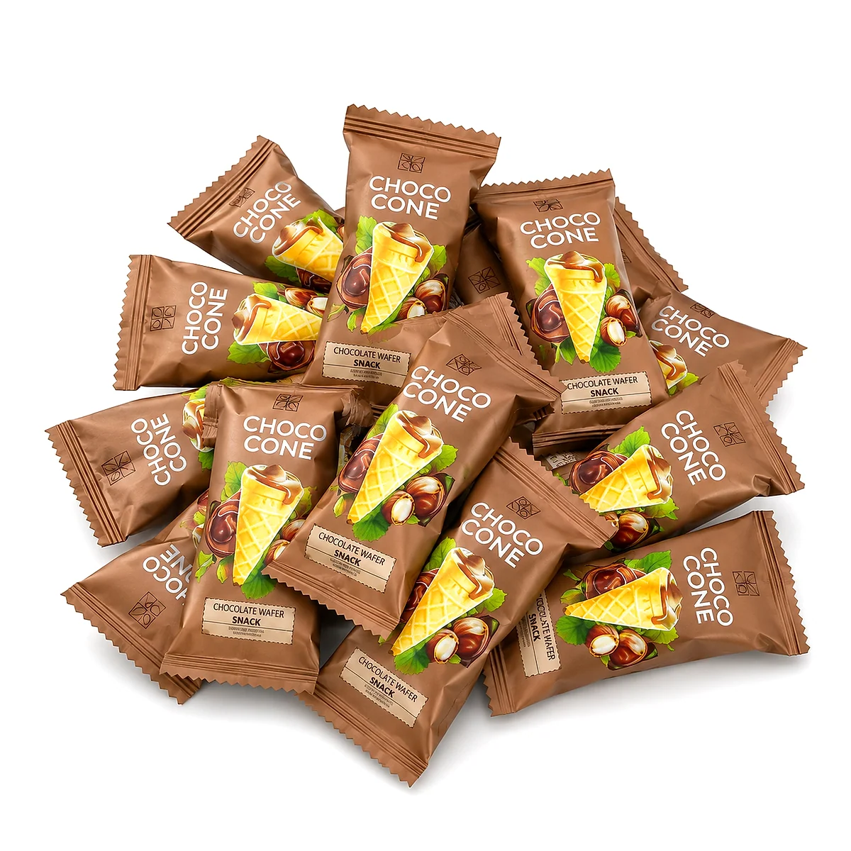 "Вафельный рожок ""Choco cone"" шолодно-ореховый